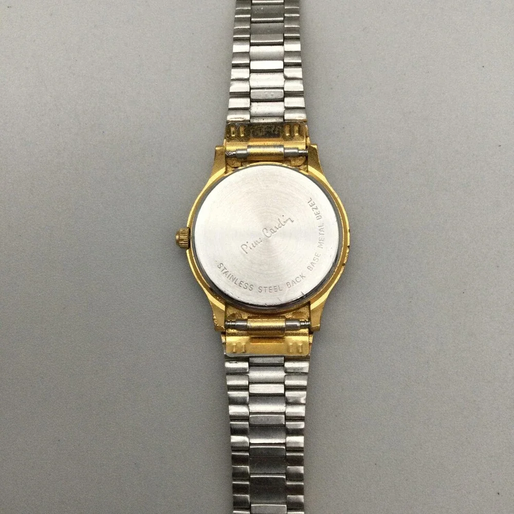 Pierre Cardin Womens Watch 24mm Gold Tone Adjustable Bracelet Dress New Battery